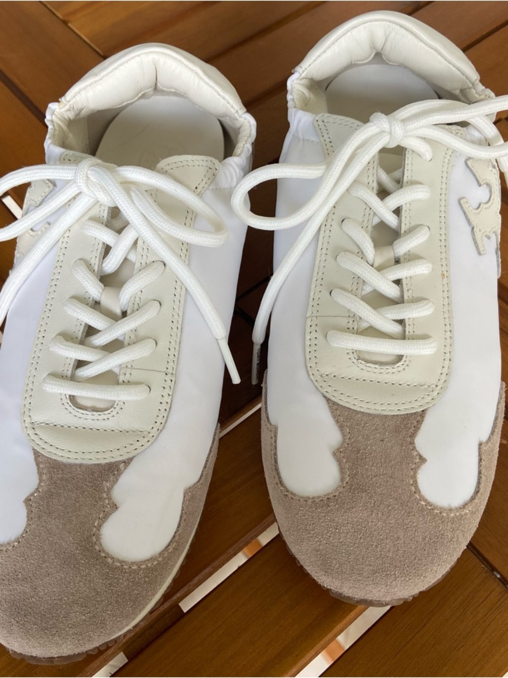 TORY BURCH NEW Double T Trainer Sneakers White 7 - Picture 2 of 8